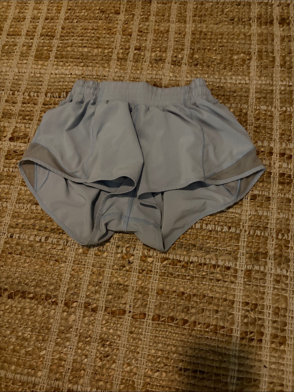 Women’s Light Blue Athletic Shorts with Elastic Waist